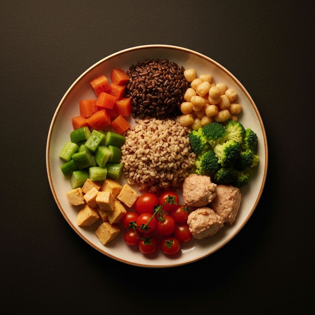 Balanced nutrient plate demonstrating homeostasis