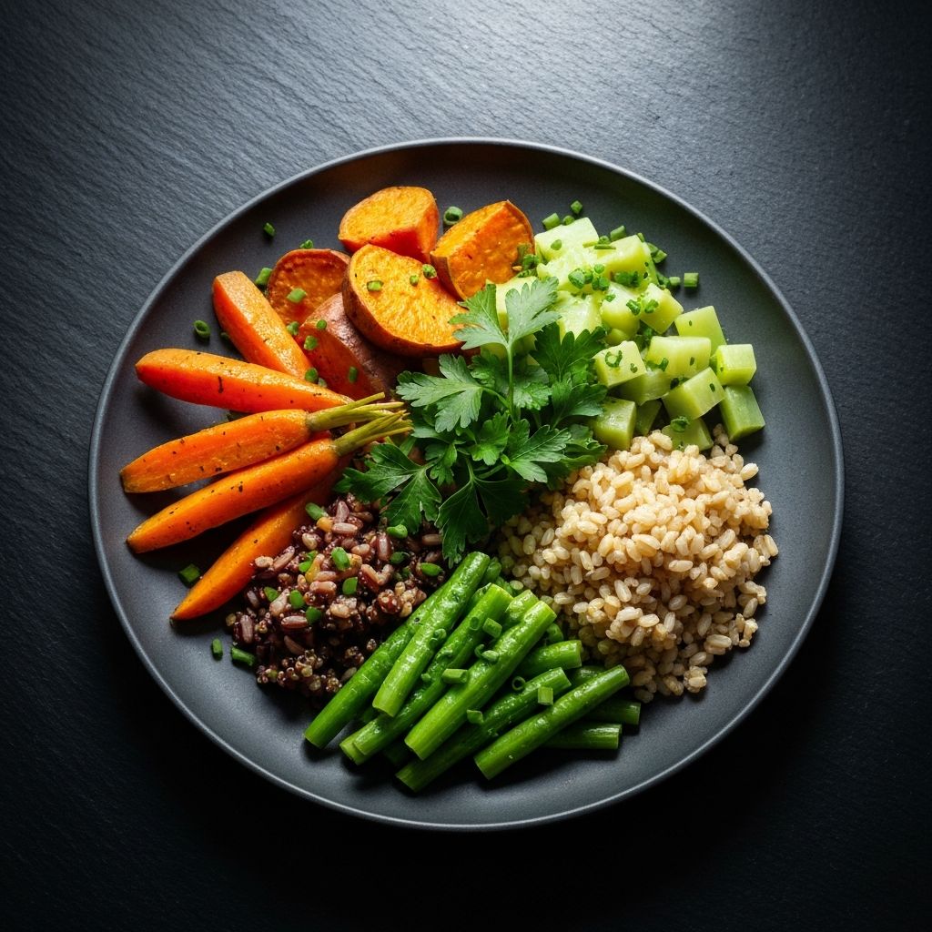 Nutrient-dense food plate arrangement